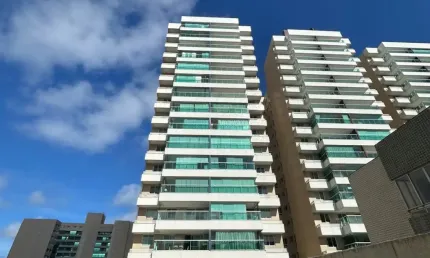 Apartamento para locação, 3/4, suíte, varanda,vista mar, 02 vagas garagem
