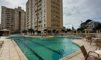 Apartamento para locação, 2/4, suíte, varanda, semi mobiliado, vaga garagem
