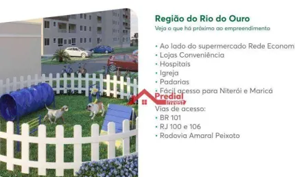 Apartamento com 2 dormitórios à venda, 46 m² por R$ 245.000,00 - Rio do Ouro - São Gonçalo/RJ