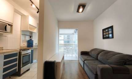 Apto mobiliado de 40m2, 1 dorm, 1 vaga a 8 min do Shop. Morumbi, SP