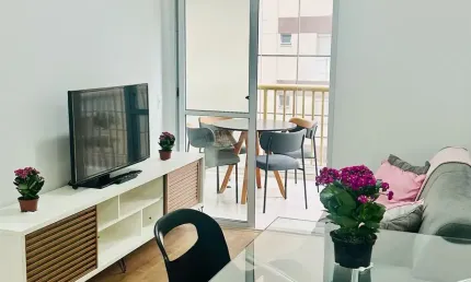 Apto mobiliado de 40m2, 1 dorm, 1 vaga a 8 min do shop. morumbi, sp