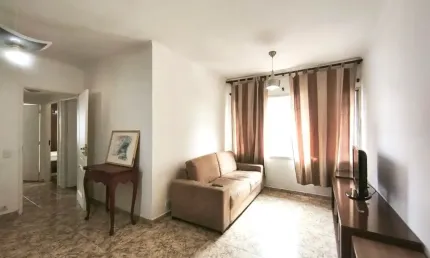 Apto Mobiliado com 72 m2 3 dorms. 2 banheiros, 1 vg no Brooklin, SP