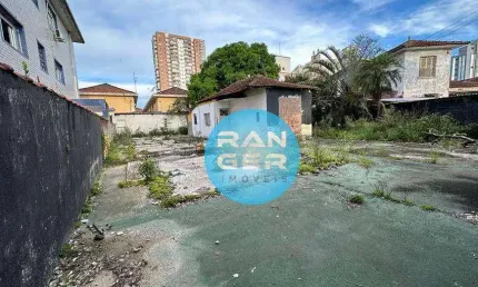 Terreno à venda, 666 m² por R$ 1.650.000,00 - Macuco - Santos/SP