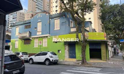 Casa comercial para alugar na Rua Euclides da Cunha, 255, Pompéia, Santos