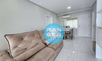 Apartamento com 1 dormitório para alugar, 57 m² por R$ 6.001,00/mês - Gonzaga - Santos/SP