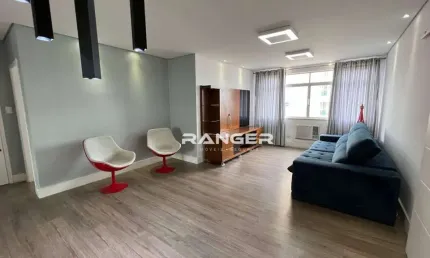 Apartamento com 3 dormitórios para alugar, 136 m² por R$ 7.200,00/mês - Pompéia - Santos/SP