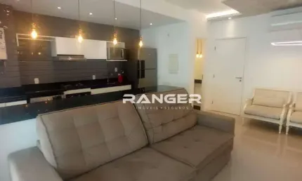 Apartamento com 1 dormitório para alugar, 57 m² por R$ 6.500,00/mês - Gonzaga - Santos/SP