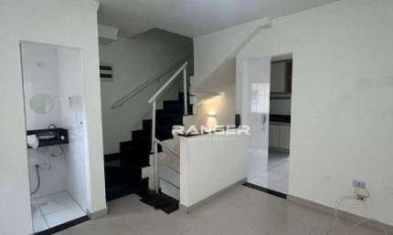 Tríplex com 2 dormitórios à venda, 87 m² por R$ 404.000 - Vila São Jorge - Santos/SP
