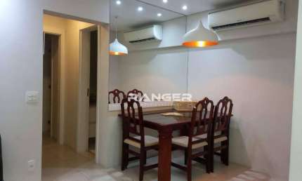 Apartamento com 2 dormitórios para alugar, 63 m² por R$ 4.700,00/mês - Marapé - Santos/SP