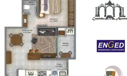 Apartamento para Venda em Florianópolis, Pântano do Sul, 1 dormitório, 1 banheiro, 1 vaga