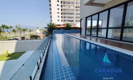 Apartamento frente para o mar, 1 dormitório - Indaiá, Caraguatatuba, SP