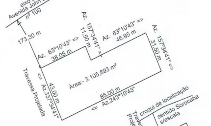 Área à venda, 3105 m² por R$ 1.500.000 - Iporanga Eden - Sorocaba/SP