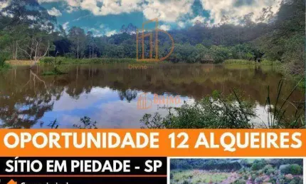 Sítio (imperdível) à venda, 12 Alqueires por R$ 1.250.000 - Bairro da serra - Piedade/SP