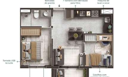 Apartamento com 2 quartos à venda na Rua Constantino de Sousa, 182, Campo Belo, São Paulo por R$ 640.000