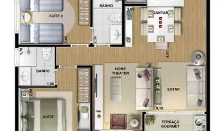 Apartamento com 2 quartos à venda na Rua Nelson Gama de Oliveira, 1361, Vila Andrade, São Paulo por R$ 667.800