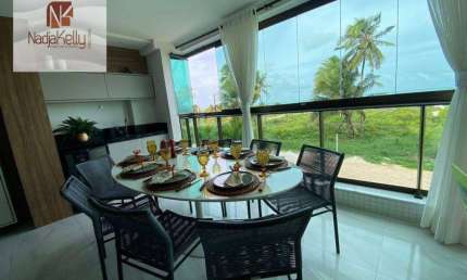 Apartamento pé na areia de 182m² com 3 suítes para vender por R$ 2.400.000 - Ponta de Campina - Cabedelo/PB