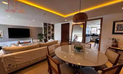 Apartamento mobilado e pé na areia de 92m² com 2 quartos à venda por r$ 1.500.000 - bessa - joão pessoa/pb