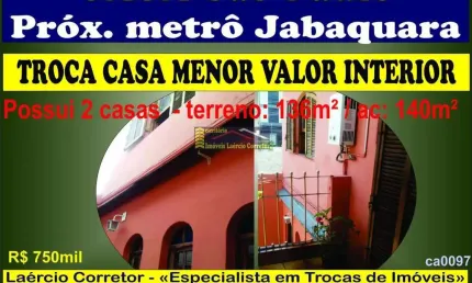 Casa para Venda em São Paulo, Vila do Encontro, 3 dormitórios, 3 banheiros, 2 vagas