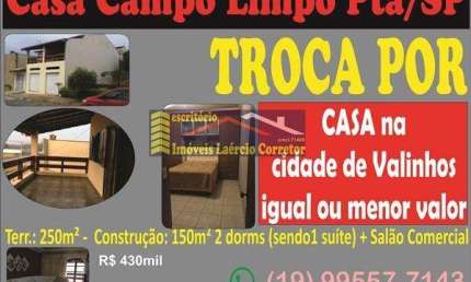 Casa para Venda em Campinas, Parque Valença I, 3 dormitórios, 1 banheiro