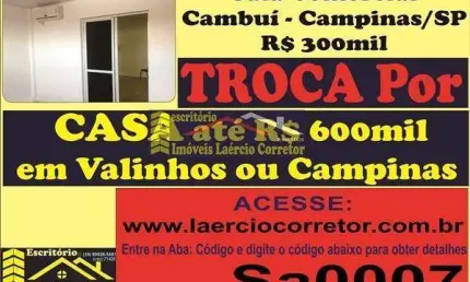 Sala Comercial Venda em Campinas SP, bairro Cambuí ou Troca Por Casa em Valinhos SP