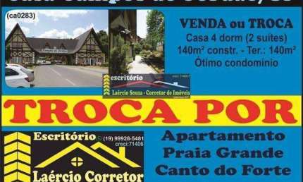 Casa Condomínio Venda em Campos do Jordão / SP, Estuda Permutas