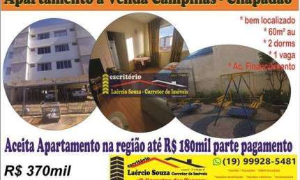 Apartamento Venda Campinas, Jd. Chapadão R$ 370mil  Venda ou TROCA Por Apartamento até R$ 180mil Campinas e região
