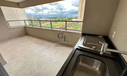 Aluga apto novo com 03 Dormitorios, sacada gourmet com churasqueira, Edificio THZ - Jardim Botanico Rp