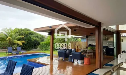 Casa alto padrão 06 suítes a venda condomínio piscinas naturais em praia do forte bahia
