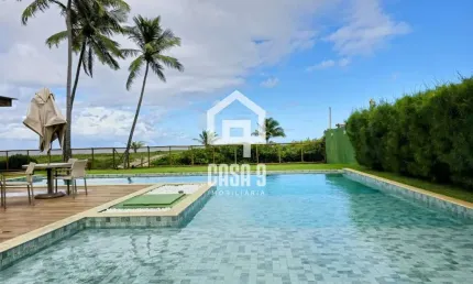 Apartamento pé na areia com 3 suítes mobiliado a venda em itacimirim bahia