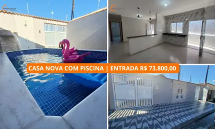 Casa com 2 quartos à venda na Rua Do Sol, 198, Balneário Samas, Mongaguá