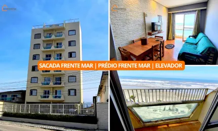 Apartamento frente mar | sacada frente mar | prédio com elevador