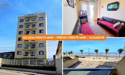 Apartamento Frente mar | Sacada Frente mar | Prédio com Elevador