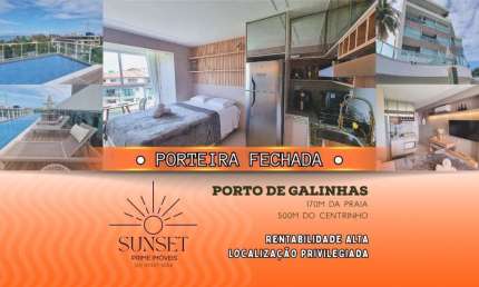 Apartamento com 1 quarto à venda na Rua Cajueiro, 512, Porto de Galinhas, Ipojuca, 27 m2 por R$ 480.000