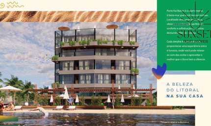 Porto Kai FRENTE MAR Apenas 25 mil reais de entrada! LANÇAMENTO de LOFTs com piscinas privativas em frente as piscinas naturais de Porto de GALINHAS