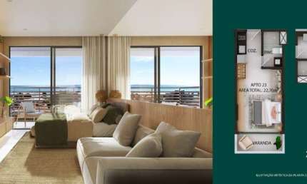 NAU Home Resort -LANÇAMENTO DE SUCESSO na PRAIA DOS CARNEIROS. Stúdios, apartamentos de 1 a 3 quartos a partir de R$ 229.000,00