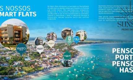 Vasto Smart Flats - Lançamento  em Porto de Galinhas super desejado por investidores - Entrega em Agosto 26. EXCELENTE VALORIZAÇÃO E RENTABILIDADE