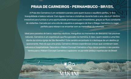 Investir no MAKANI CONCEPT CARNEIROS é garantir que seu investimento tenha ALTA VALORIZAÇÃO, CONDIÇÕES E PREÇOS ESPETACULARES DE LANÇAMENTO