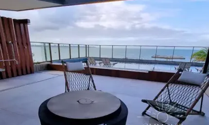 Alto padrão, frente mar, pé na areia! pronto pra morar! apartamento garden à venda no jardim oceania joão pessoa, paraíba. ed. avoante