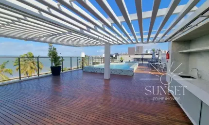 Alto padrão, frente mar, pé na areia, pronto pra morar! apartamento 3 quartos, 1 suíte à venda no jardim oceania, joão pessoa - paraíba.