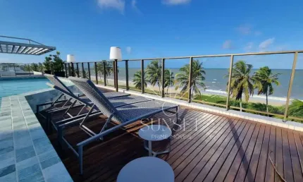 Alto padrão, frente mar, pé na areia, pronto pra morar! apartamento 3 suítes à venda no jardim oceania, joão pessoa - paraíba.