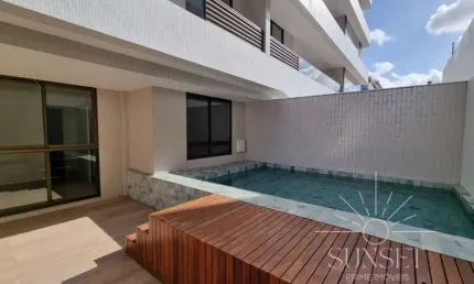 Frente mar, pé na areia, pronto pra morar! apartamento garden, terraço com piscina, à venda no jardim oceania, joão pessoa - paraíba.