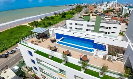 Apartamento garden  2 suítes à venda no bessa - joão pessoa - paraíba - ed. ilha de corais frente mar e pronto pra morar por um preço inacreditável!