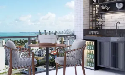 Ed. Ocean Blue Apartamento 57m² a 81,8m² | 2 e 3 quartos | 1 suíte | 1 e 2 vgs | à venda em Jardim Oceania - João Pessoa - Paraíba - Entrega em dez/25