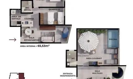 Cobertura duplex à venda em Cabedelo - Paraíba - NOVO e Pronto pra morar