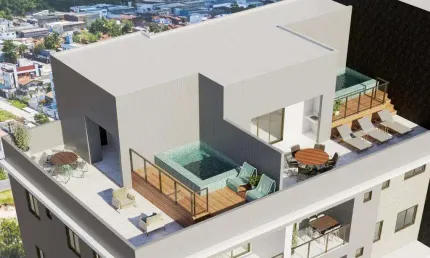 Apartamento Cobertura Duplex 3 quartos 2 suítes à venda no Bessa João Pessoa Paraíba. Ed. Ocean Beach - Entrega em Outubro/26