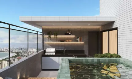 LANÇAMENTO Coberturas Duplex de Alto Padrão 4 Suítes no Ed. Porto Jardins - a poucos passos da praia à venda em Intermares - Cabedelo PB
