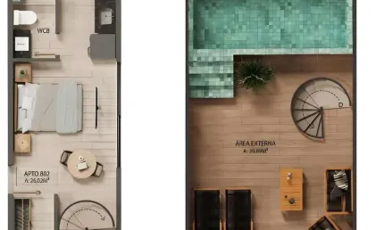 COBERTURA DUPLEX 1 DORMITÓRIO com PISCINA PRIVATIVA no JARDIM OCEANIA - JOÃO PESSOA próximo à PRAIA. Lançamento
