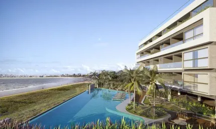 Apartamento 2 quartos 1 suíte à venda cabedelo - pb no vivere home resort frente mar, pronto pra morar - paradisíaco