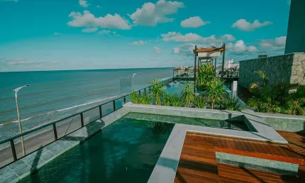 Apartamento garden frente mar, novo e pronto pra morar. 2 quartos 1 suíte à venda no bessa - joão pessoa - paraíba
