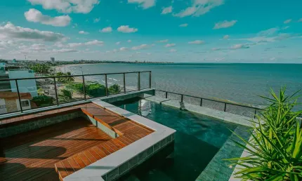 Apartamento garden frente mar, novo e pronto pra morar à venda no bessa - joão pessoa - paraíba